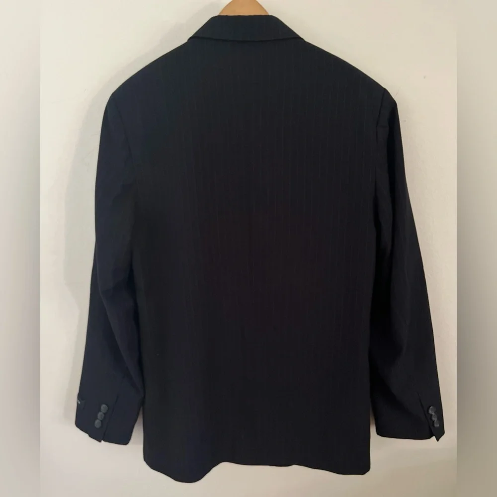 Nautica Blazer Suit Jacket Sportscoat Navy Blue w/ Pinstripe Boys 18 Regular